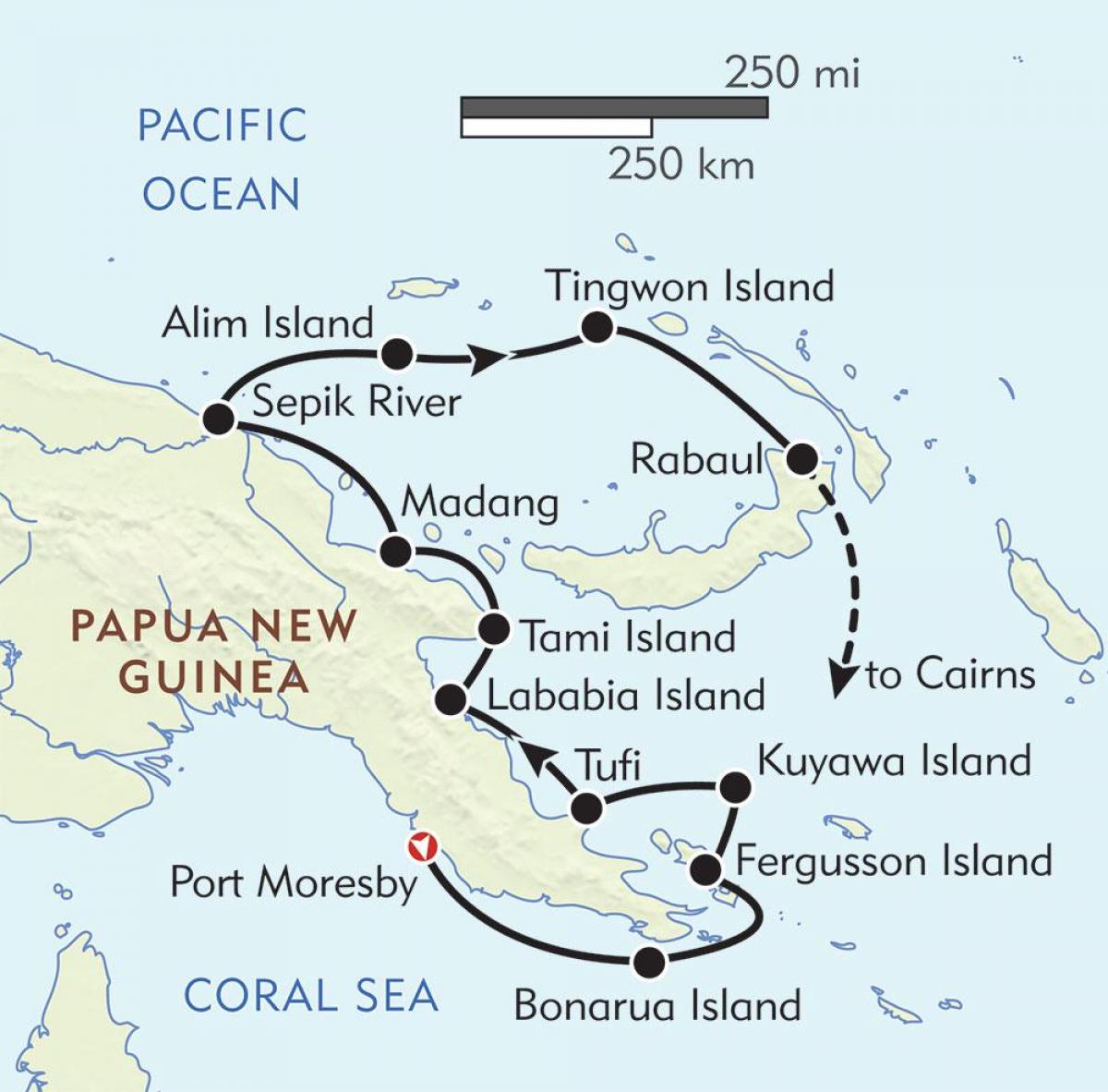 মানচিত্র rabaul পাপুয়া নিউ গিনি